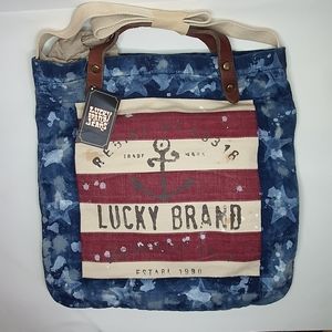 Lucky Brand American Flag Large Tote Bag